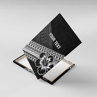 Custom Rugby Fiji Canvas Wall Art Black Traditional Masi Inspired