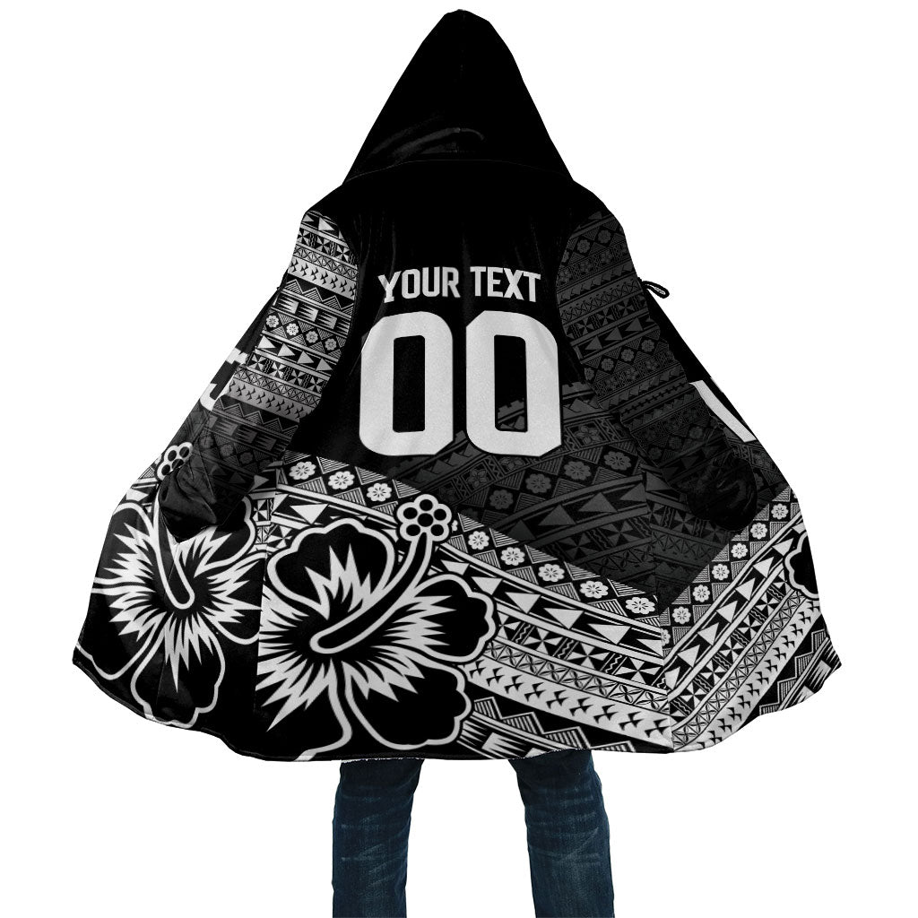 Custom Rugby Fiji Cloak Black Traditional Masi Inspired