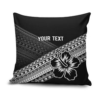 Custom Rugby Fiji Pillow Cover Black Traditional Masi Inspired