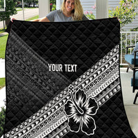 Custom Rugby Fiji Quilt Black Traditional Masi Inspired