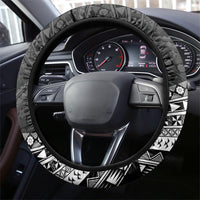Rugby Fiji Steering Wheel Cover Black Traditional Masi Inspired