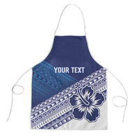 Custom Rugby Fiji Apron Blue Traditional Masi Inspired