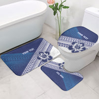 Custom Rugby Fiji Bathroom Set Blue Traditional Masi Inspired