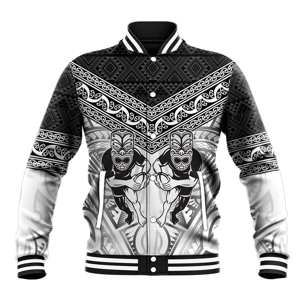 Custom Rugby New Zealand Black Fern Baseball Jacket Niho Taniwha Inspired