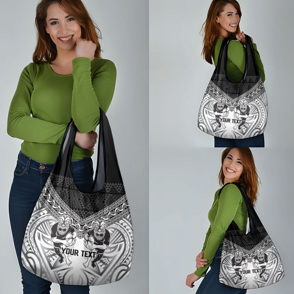 Custom Rugby New Zealand Black Fern Grocery Bag Niho Taniwha Inspired