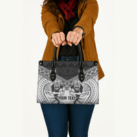 Custom Rugby New Zealand Black Fern Leather Bag Niho Taniwha Inspired
