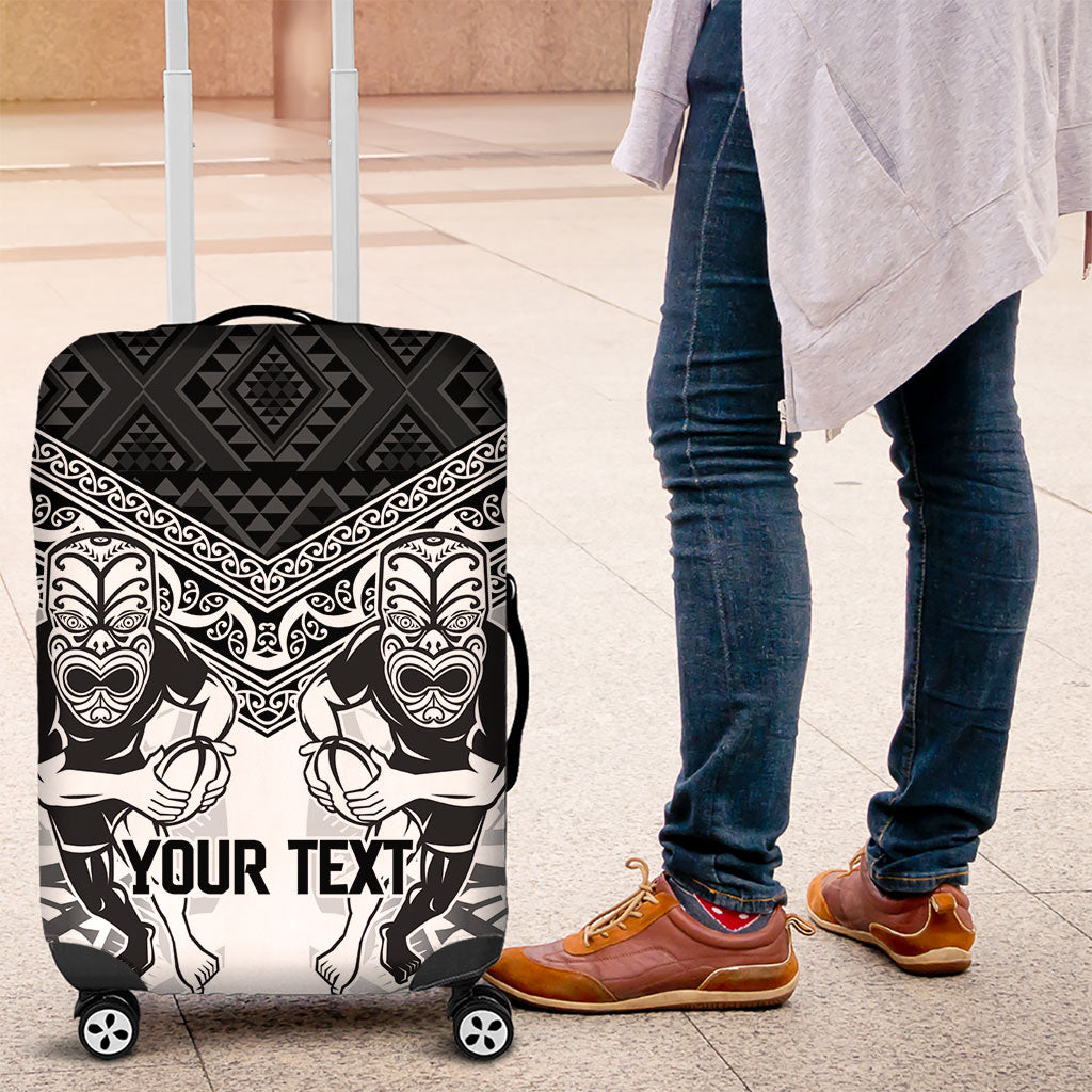 Custom Rugby New Zealand Black Fern Luggage Cover Niho Taniwha Inspired