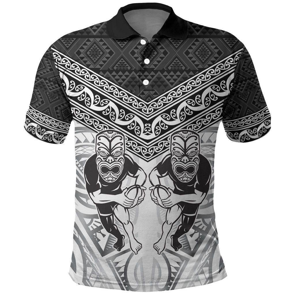 Custom Rugby New Zealand Black Fern Polo Shirt Niho Taniwha Inspired LT9 White - Polynesian Pride