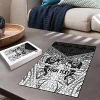 Custom Rugby New Zealand Black Fern Puzzle Niho Taniwha Inspired