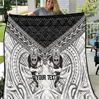 Custom Rugby New Zealand Black Fern Quilt Niho Taniwha Inspired