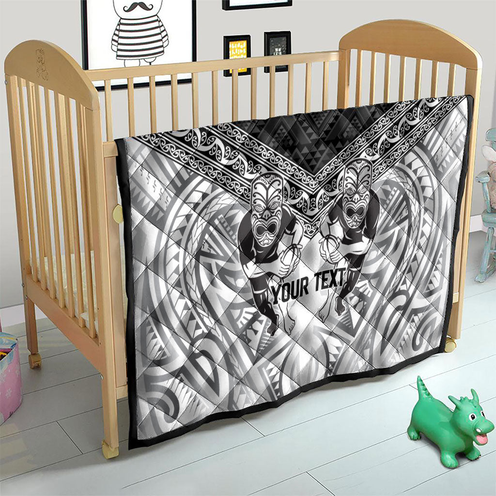 Custom Rugby New Zealand Black Fern Quilt Niho Taniwha Inspired
