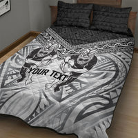 Custom Rugby New Zealand Black Fern Quilt Bed Set Niho Taniwha Inspired
