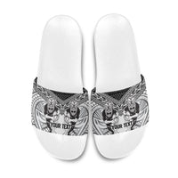 Custom Rugby New Zealand Black Fern Slide Sandals Niho Taniwha Inspired
