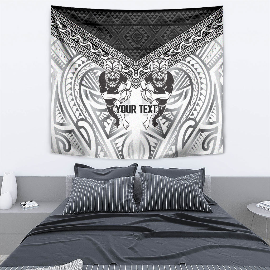 Custom Rugby New Zealand Black Fern Tapestry Niho Taniwha Inspired