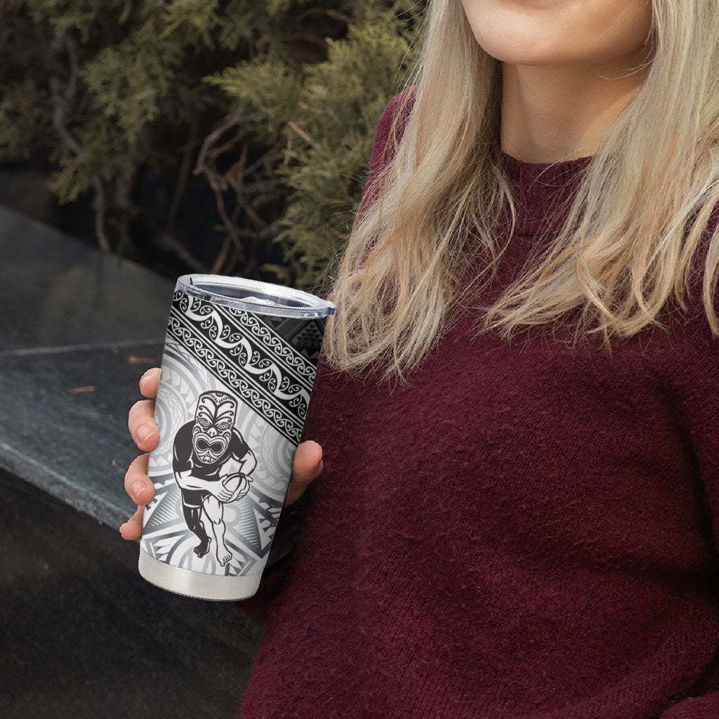 Custom Rugby New Zealand Black Fern Tumbler Cup Niho Taniwha Inspired