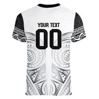 Custom Rugby New Zealand Black Fern Women V-Neck T-Shirt Niho Taniwha Inspired