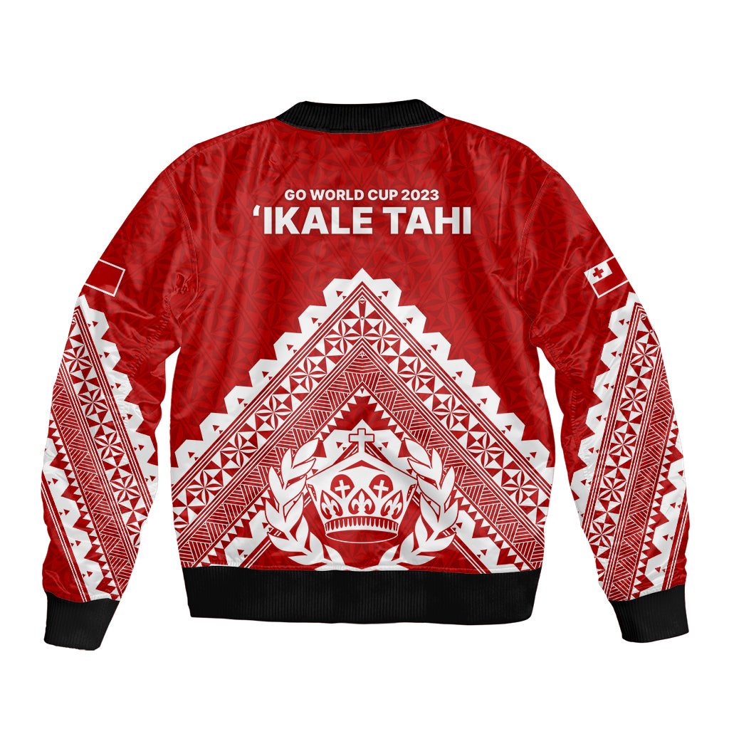 Tonga Rugby Bomber Jacket Proud Tongan Ngatu Kupesi World Cup 2023 No1 LT9 - Polynesian Pride