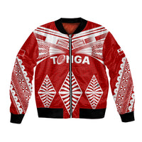 Custom Tonga Rugby Bomber Jacket Proud Tongan Ngatu Kupesi World Cup 2023 No1 LT9 Unisex White - Polynesian Pride