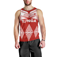Custom Tonga Rugby Men Tank Top Proud Tongan Ngatu Kupesi World Cup 2023 No1 LT9 - Polynesian Pride