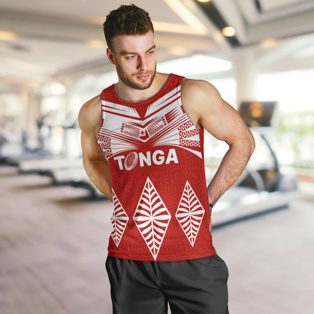 Custom Tonga Rugby Men Tank Top Proud Tongan Ngatu Kupesi World Cup 2023 No1 LT9 - Polynesian Pride