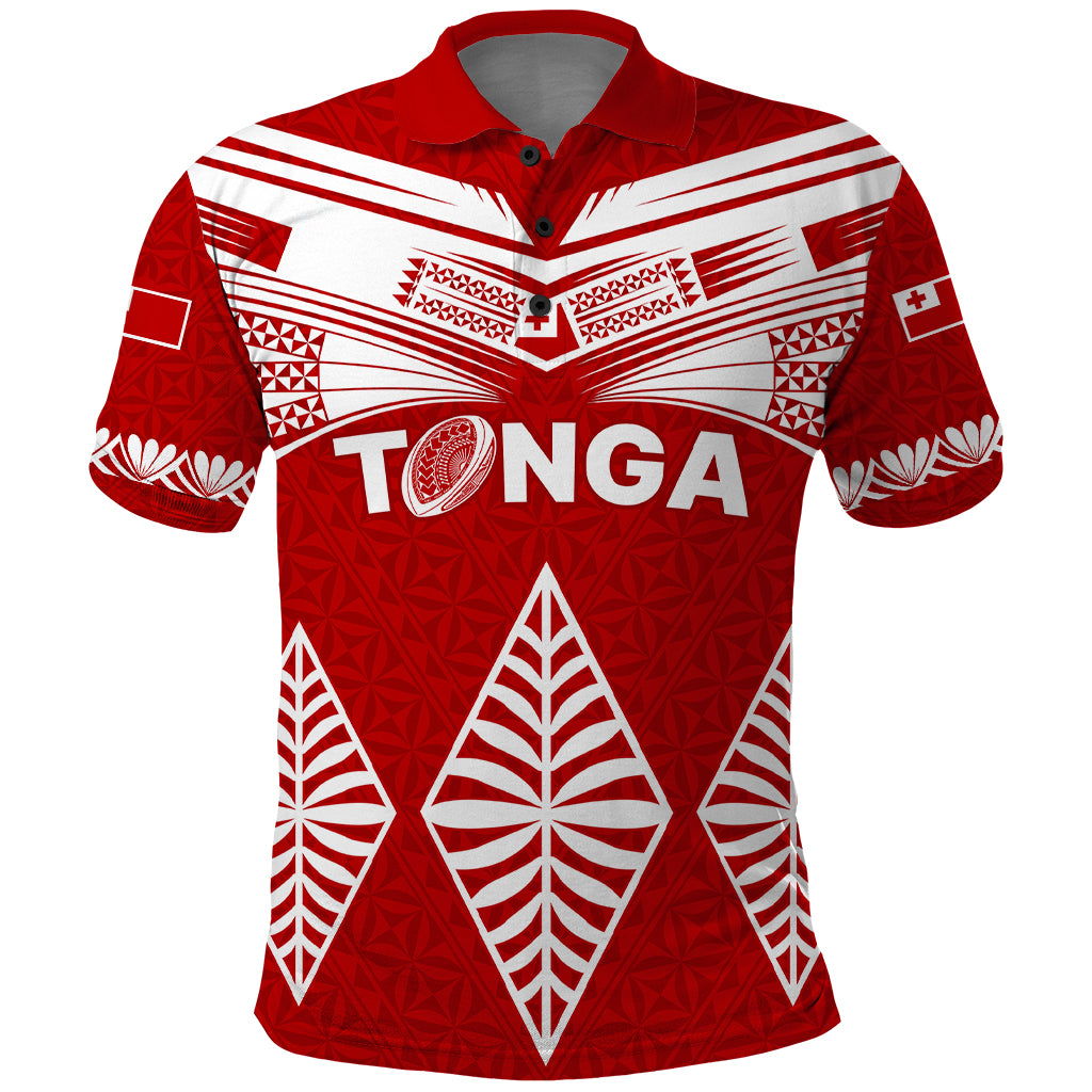 Custom Tonga Rugby Polo Shirt Proud Tongan Ngatu Kupesi World Cup 2023 No1 LT9 White - Polynesian Pride