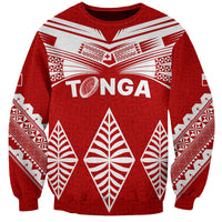 Custom Tonga Rugby Sweatshirt Proud Tongan Ngatu Kupesi World Cup 2023 No1 LT9 Unisex White - Polynesian Pride