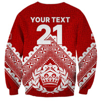 Custom Tonga Rugby Sweatshirt Proud Tongan Ngatu Kupesi World Cup 2023 No1 LT9 - Polynesian Pride