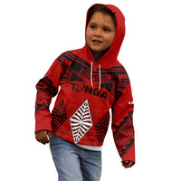 Tonga Rugby Kid Hoodie Proud Tongan Ngatu Kupesi World Cup 2023 No2 LT9 - Polynesian Pride