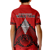 Tonga Rugby Kid Polo Shirt Proud Tongan Ngatu Kupesi World Cup 2023 No2 LT9 - Polynesian Pride