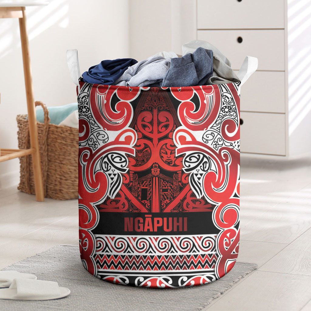 Aotearoa Iwi Ngapuhi Laundry Basket Maori Wharenui House Tribal Pattern