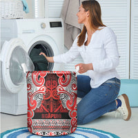 Aotearoa Iwi Ngapuhi Laundry Basket Maori Wharenui House Tribal Pattern