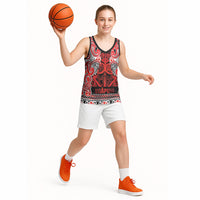 Aotearoa Iwi Ngapuhi Basketball Jersey Maori Wharenui House Tribal Pattern