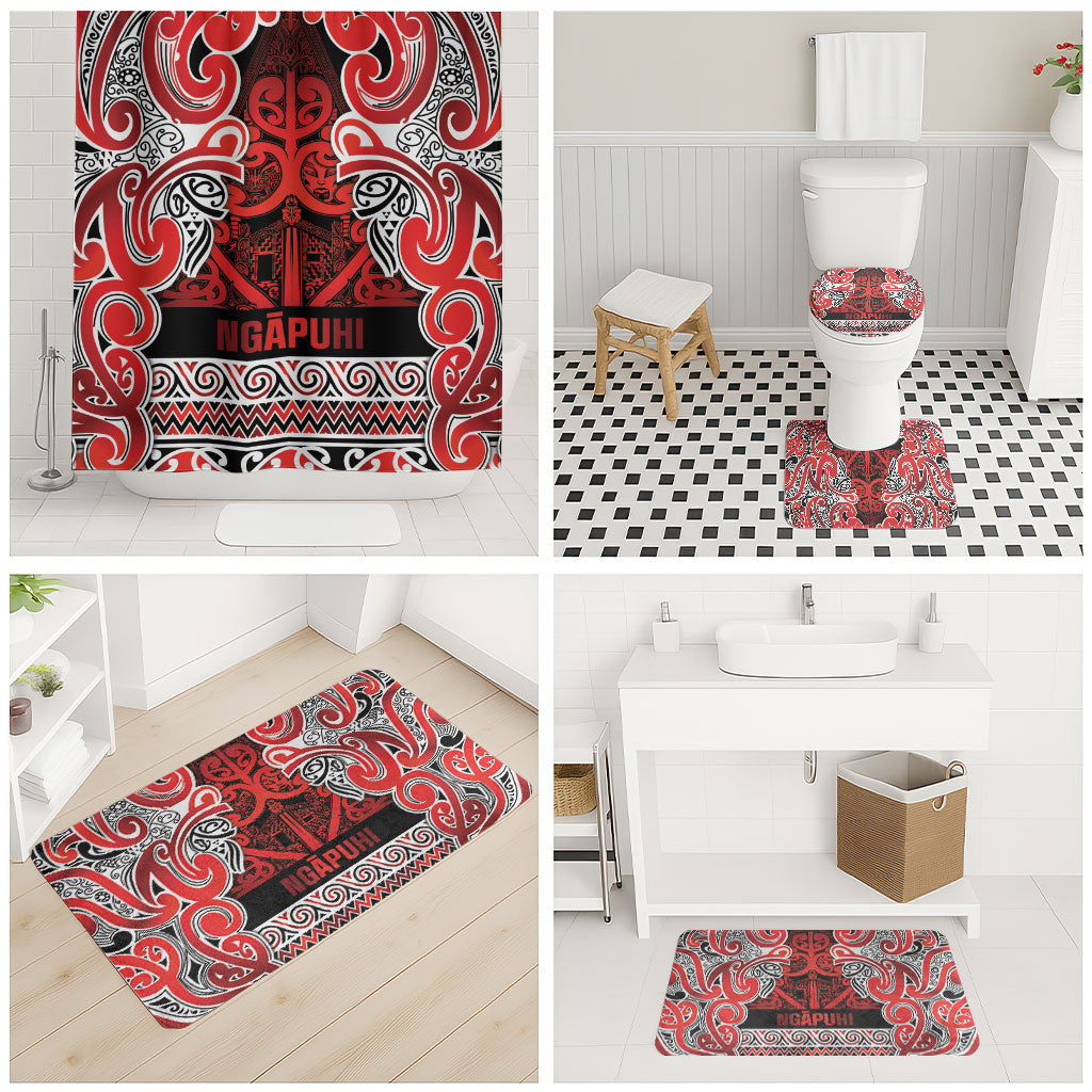 Aotearoa Iwi Ngapuhi Bathroom Set Maori Wharenui House Tribal Pattern