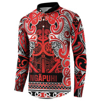 Aotearoa Iwi Ngapuhi Button Sweatshirt Maori Wharenui House Tribal Pattern