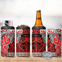 Aotearoa Iwi Ngapuhi 4 in 1 Can Cooler Tumbler Maori Wharenui House Tribal Pattern