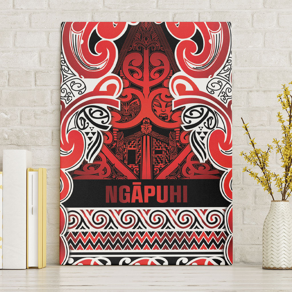 Aotearoa Iwi Ngapuhi Canvas Wall Art Maori Wharenui House Tribal Pattern LT9 Without Frame Red - Polynesian Pride