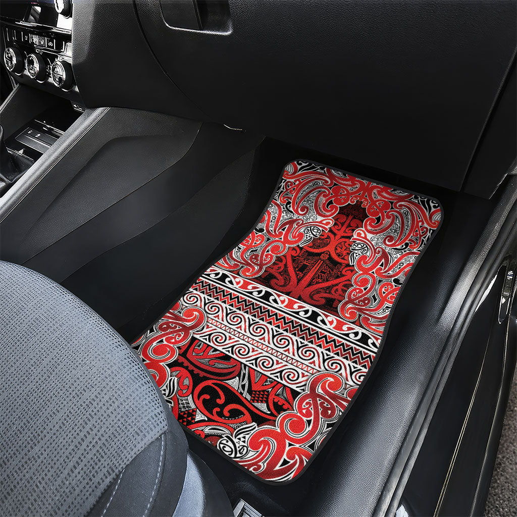 Aotearoa Iwi Ngapuhi Car Mats Maori Wharenui House Tribal Pattern