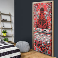 Aotearoa Iwi Ngapuhi Door Cover Maori Wharenui House Tribal Pattern