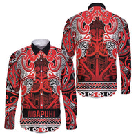 Aotearoa Iwi Ngapuhi Family Matching Off The Shoulder Long Sleeve Dress and Hawaiian Shirt Maori Wharenui House Tribal Pattern