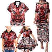 Aotearoa Iwi Ngapuhi Family Matching Puletasi and Hawaiian Shirt Maori Wharenui House Tribal Pattern