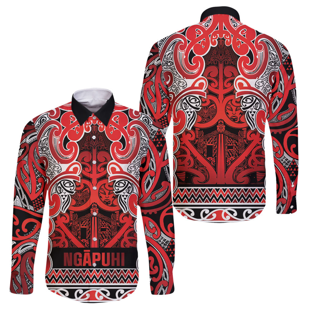 Aotearoa Iwi Ngapuhi Family Matching Puletasi and Hawaiian Shirt Maori Wharenui House Tribal Pattern