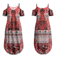 Aotearoa Iwi Ngapuhi Family Matching Summer Maxi Dress and Hawaiian Shirt Maori Wharenui House Tribal Pattern