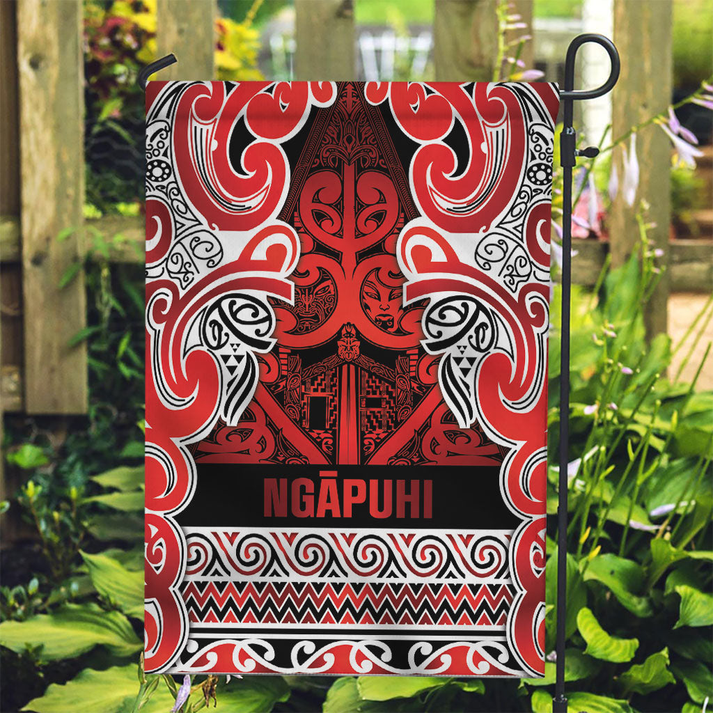 Aotearoa Iwi Ngapuhi Garden Flag Maori Wharenui House Tribal Pattern