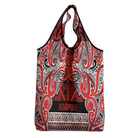 Aotearoa Iwi Ngapuhi Grocery Bag Maori Wharenui House Tribal Pattern