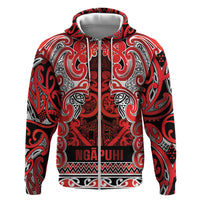 Aotearoa Iwi Ngapuhi Hoodie Maori Wharenui House Tribal Pattern