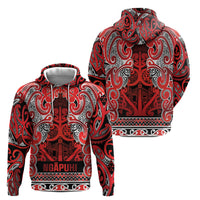 Aotearoa Iwi Ngapuhi Hoodie Maori Wharenui House Tribal Pattern