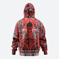 Aotearoa Iwi Ngapuhi Hoodie Maori Wharenui House Tribal Pattern
