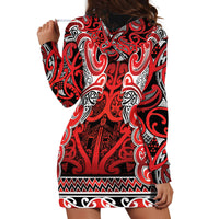 Aotearoa Iwi Ngapuhi Hoodie Dress Maori Wharenui House Tribal Pattern