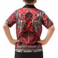Aotearoa Iwi Ngapuhi Kid Hawaiian Shirt Maori Wharenui House Tribal Pattern