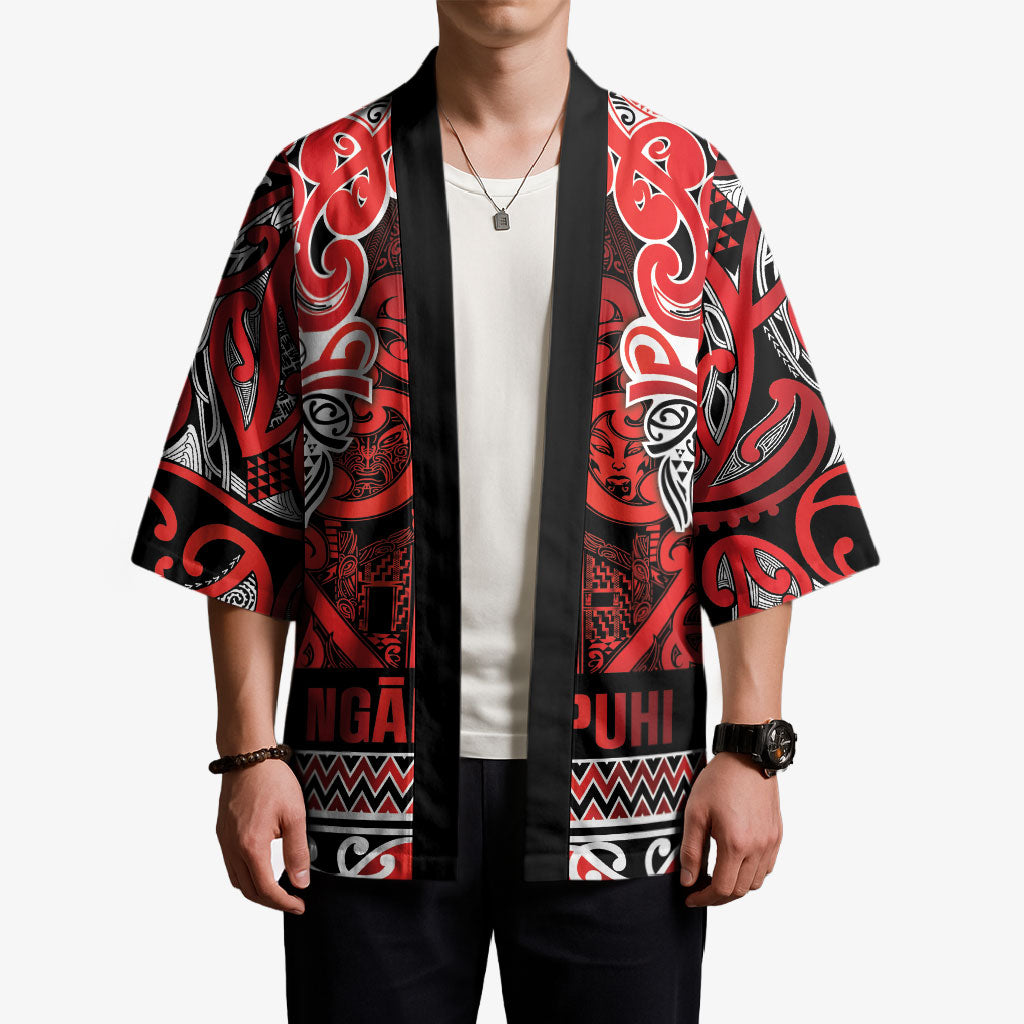 Aotearoa Iwi Ngapuhi Kimono Maori Wharenui House Tribal Pattern